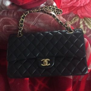 Chanel Black Caviar Jumbo Classic Double